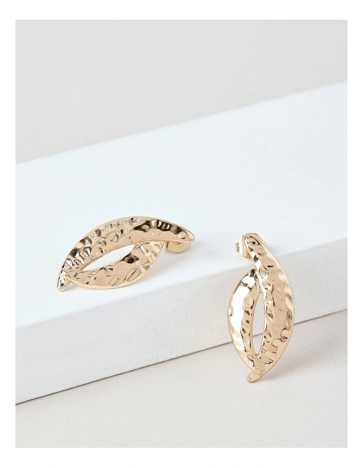 Claw Drop Earrings in Gold image 2