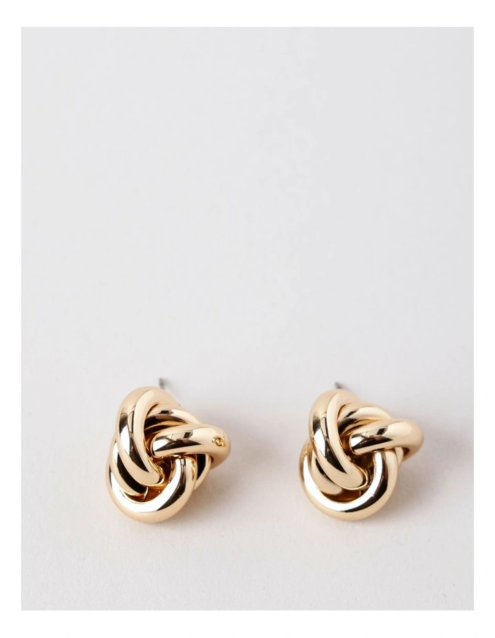 Knot Studs in Gold image 1