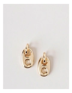 Link Drop Earrings in Gold