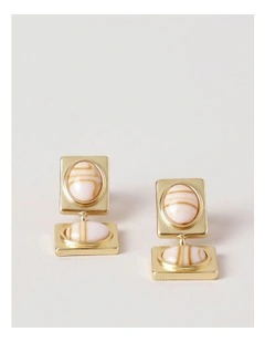 Gem Drop Earrings in Blush