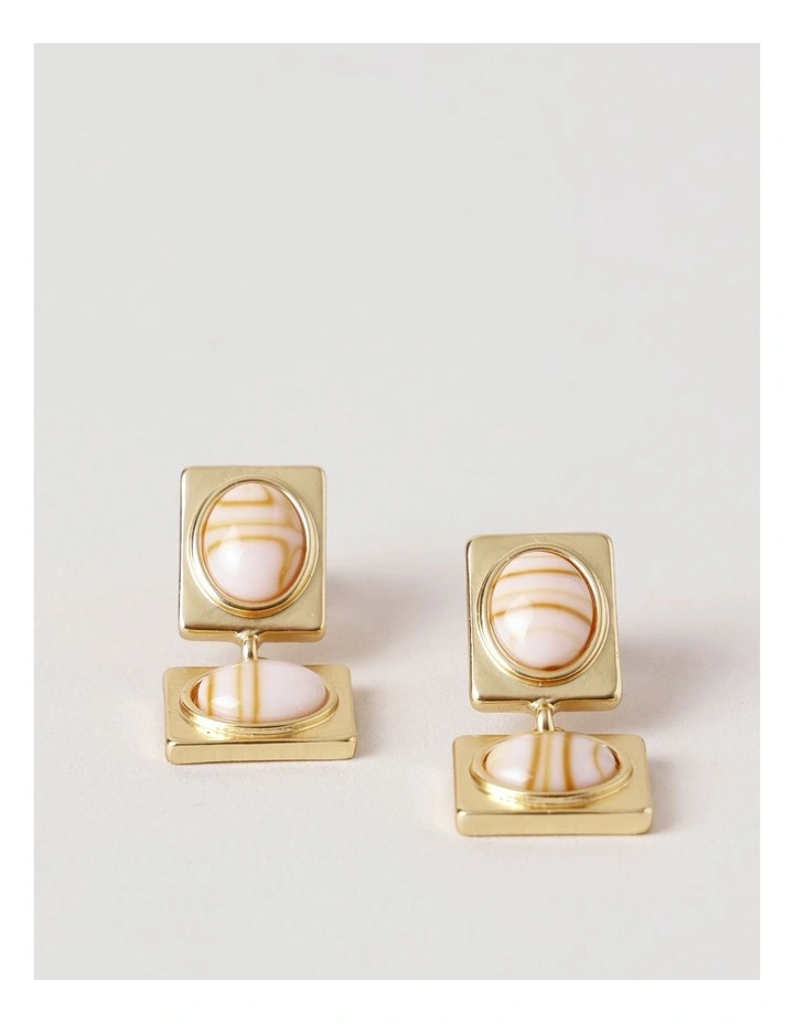 Gem Drop Earrings in Blush image 1
