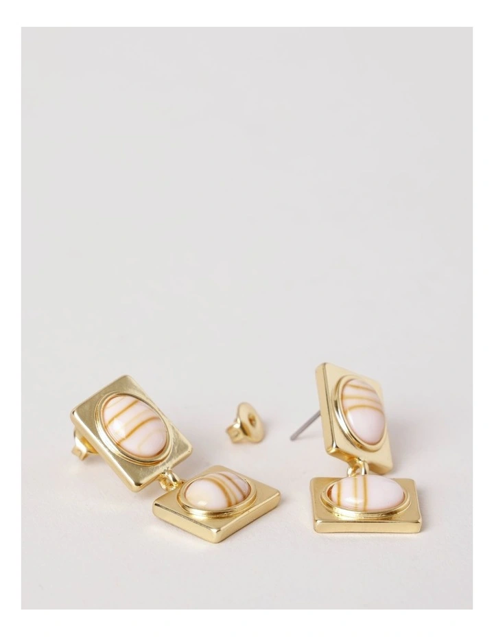 Gem Drop Earrings in Blush image 2