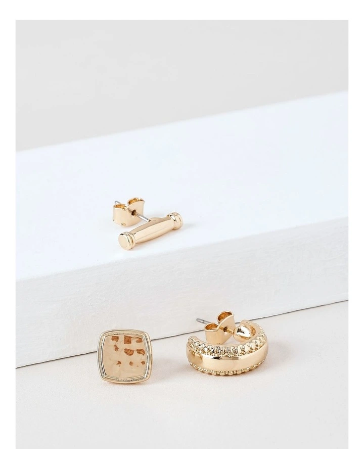 Mod 3PK Earrings in Gold image 3