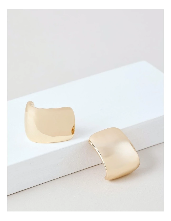 Square Studs in Gold image 2