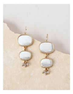 Mixed Metal Droplet Earring in Gold