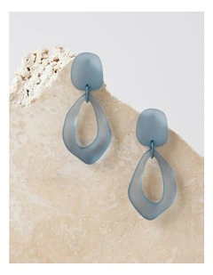 Organic Drop Earring in Blue