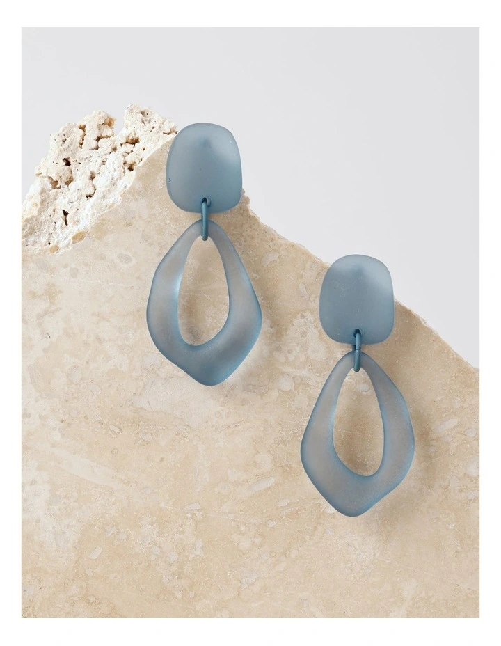 Organic Drop Earring in Blue image 1