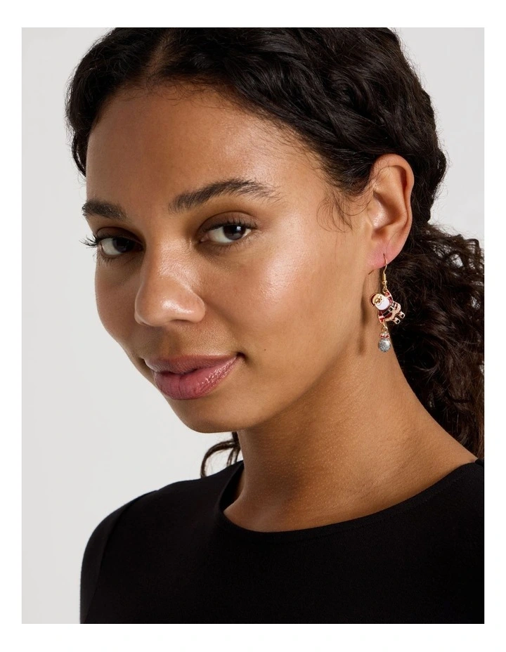 Swinging Santa 2PK Earrings in Multi image 2