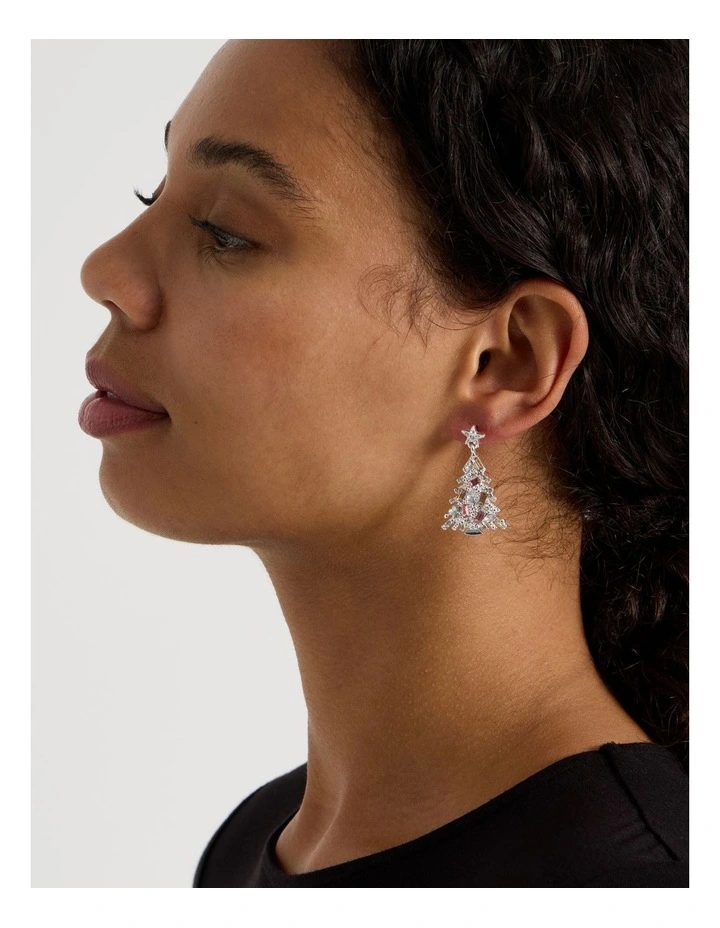 Tree 2PK Earrings in Silver image 2