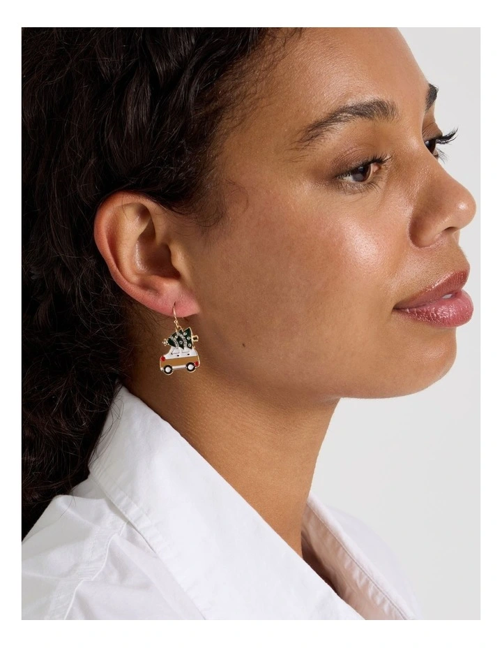 Dancing Reindeer Earrings in Multi image 2