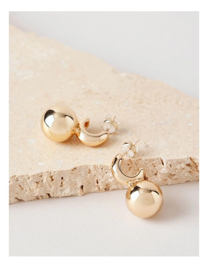 Gold Sphere Earring in Gold image 1