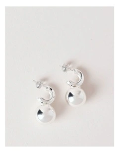 Silver Sphere Earring in Silver
