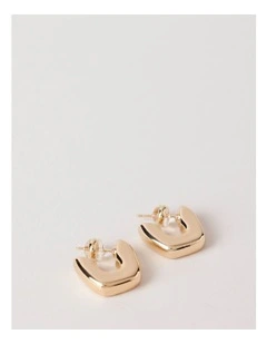 Gold Twist Hoop Earring in Gold