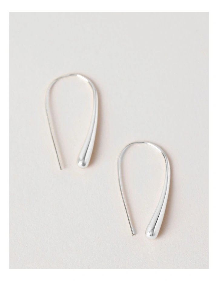 Hook Earring in Silver image 1