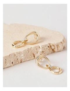 Link Earrings in Gold