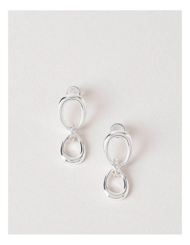 Link Earrings in Silver image 1