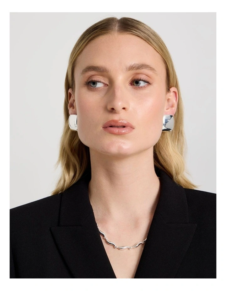 Square Studs in Silver image 2