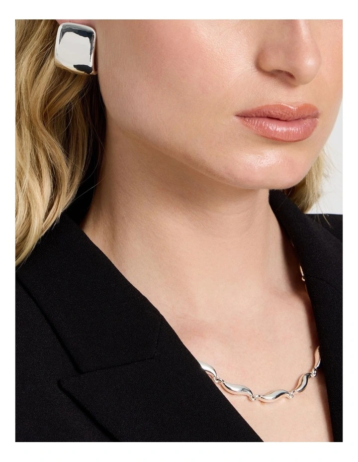 Square Studs in Silver image 4