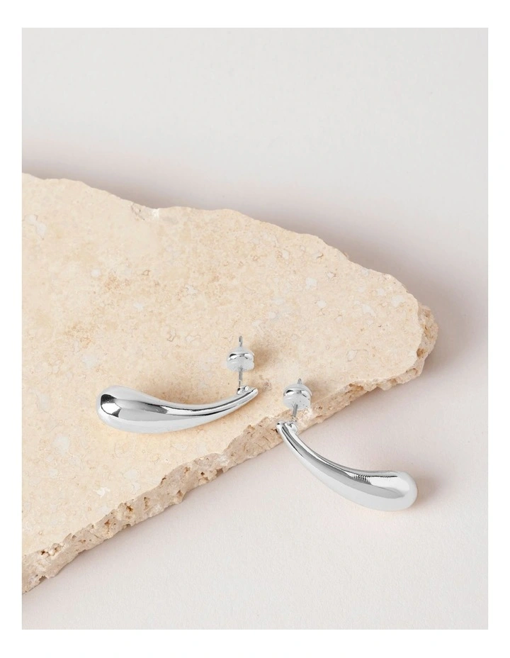 Drop Earrings in Silver image 2