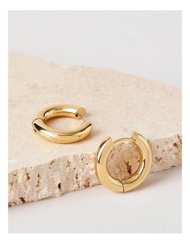 Medium Hoop Earrings Gold image 1