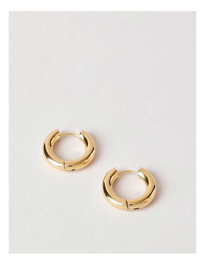 Medium Hoop Earrings Gold image 3