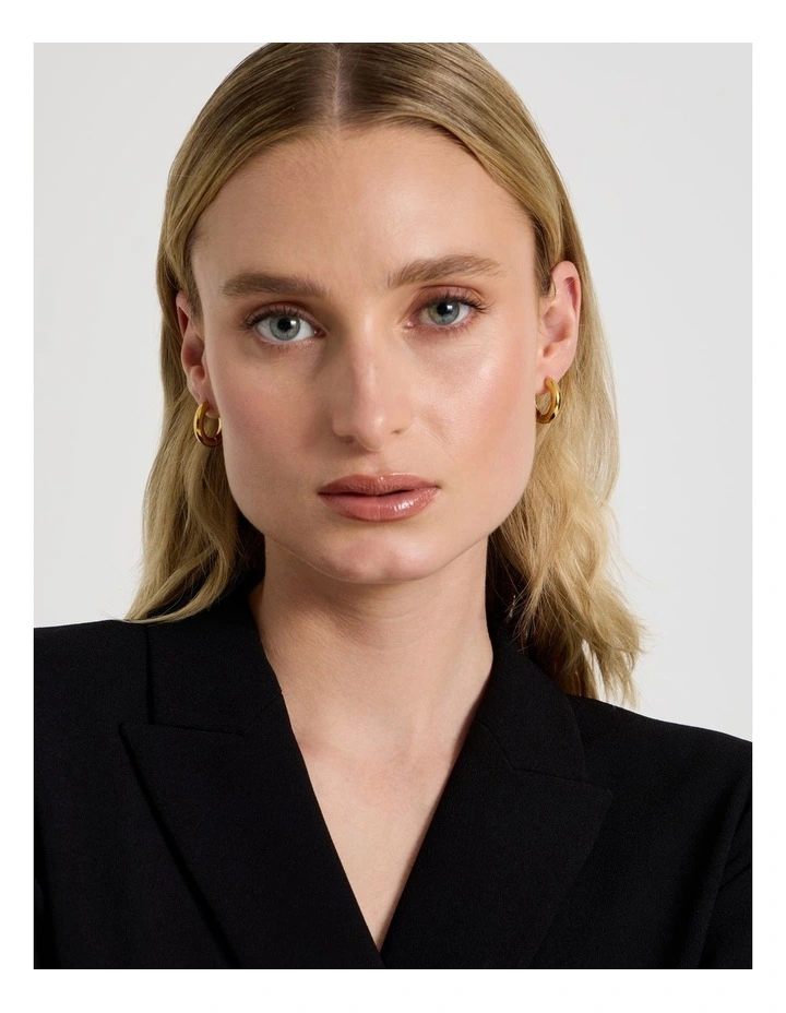 Medium Hoop Earrings Gold image 4
