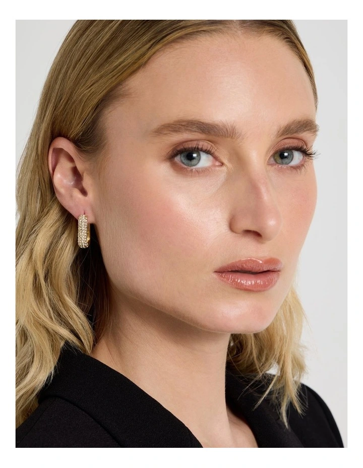 Diamante Pill Earring in Gold image 4