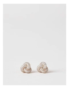 Knot Diamante Stud in Gold