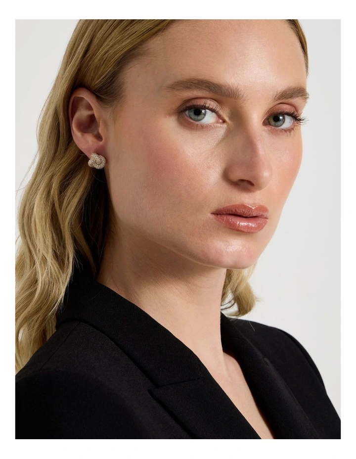 Knot Diamante Stud in Gold image 4
