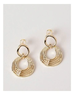 Hammered Gold Earring in Gold