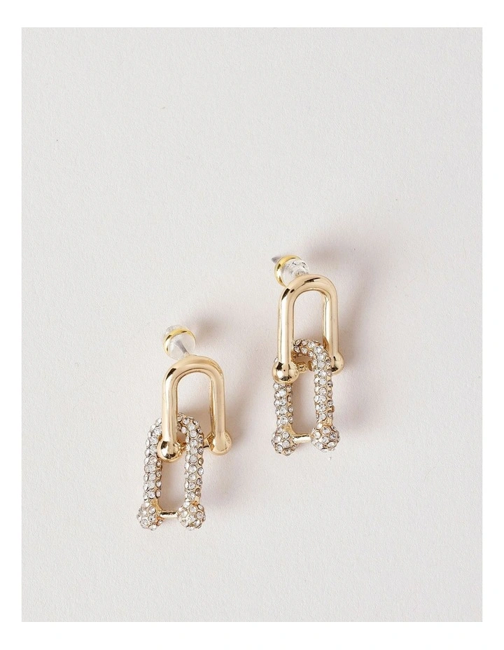 Gold Chain Earring in Gold image 3