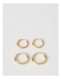 Sleeper 2PK Earrings in Gold