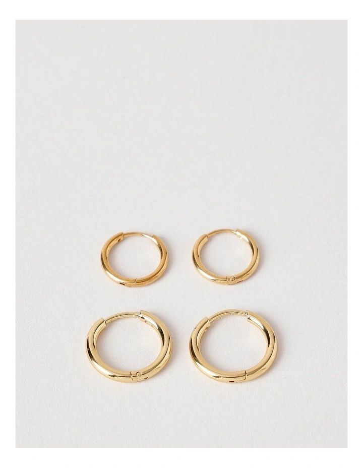 Sleeper 2PK Earrings in Gold image 1