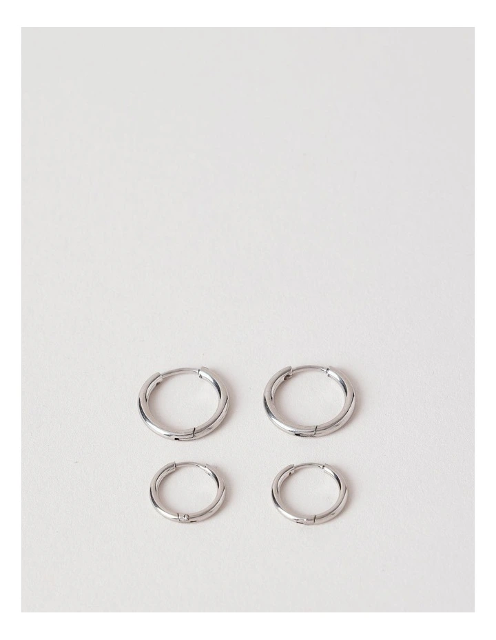 Sleeper 2PK Earrings in Silver image 1