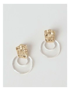 Doorknocker Earring in Clear