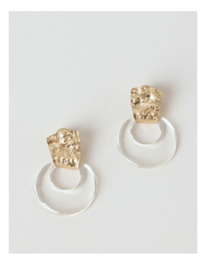 Doorknocker Earring in Clear image 1