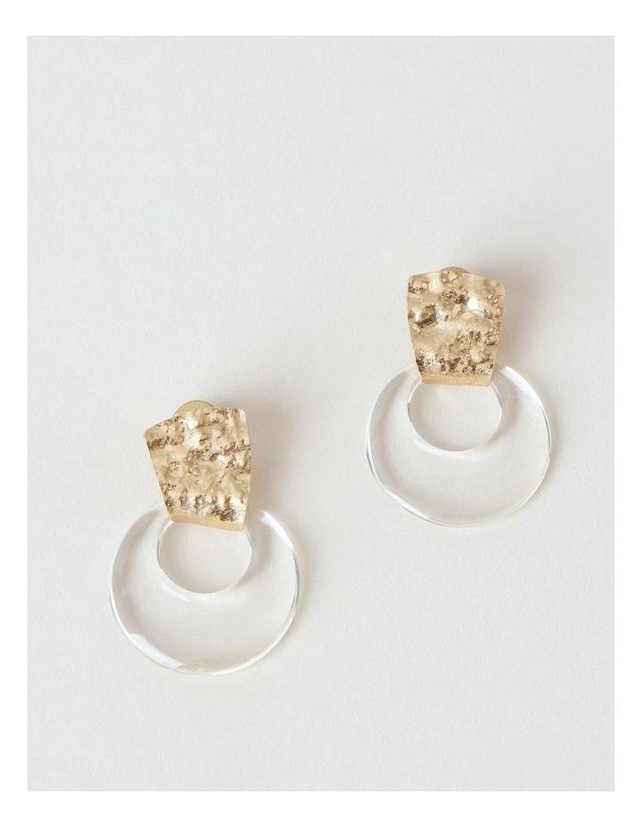 Doorknocker Earring in Clear image 1