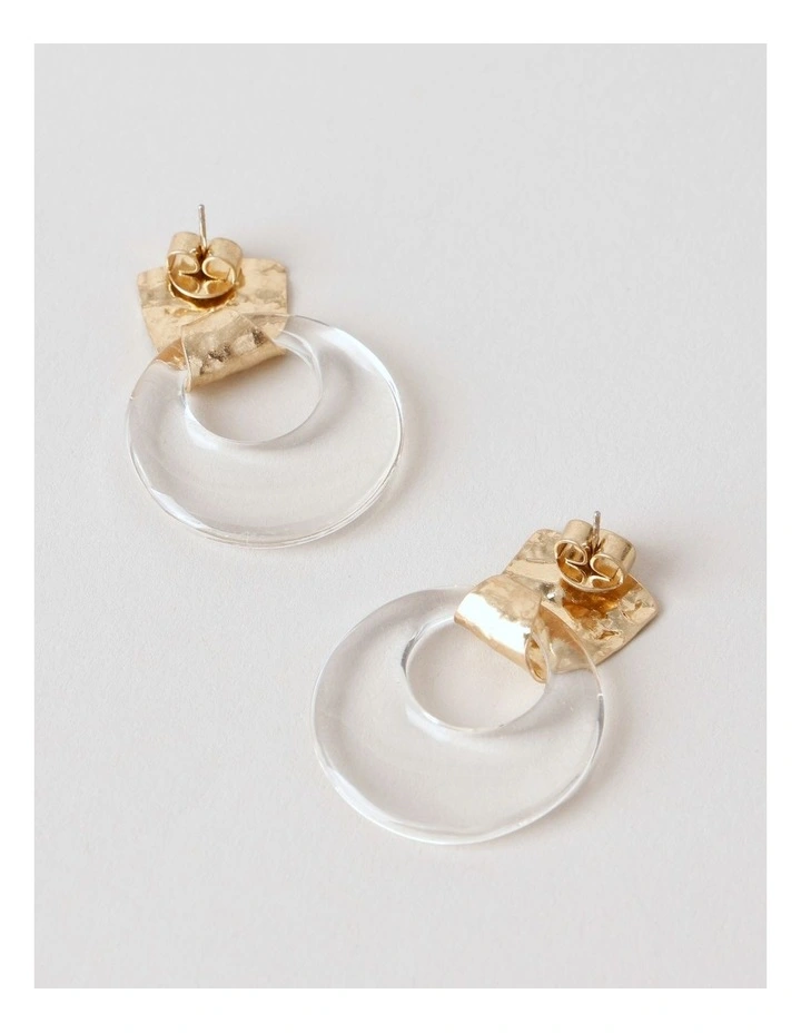 Doorknocker Earring in Clear image 3