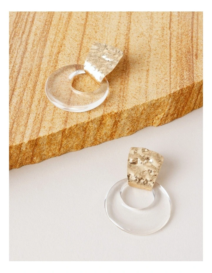 Doorknocker Earring in Clear image 5