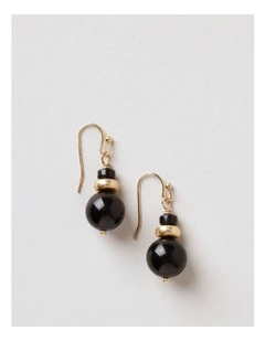 Ball Drop Earring in Black