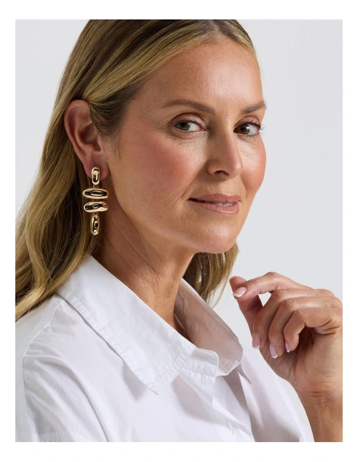 Hammered Drop in Gold image 4