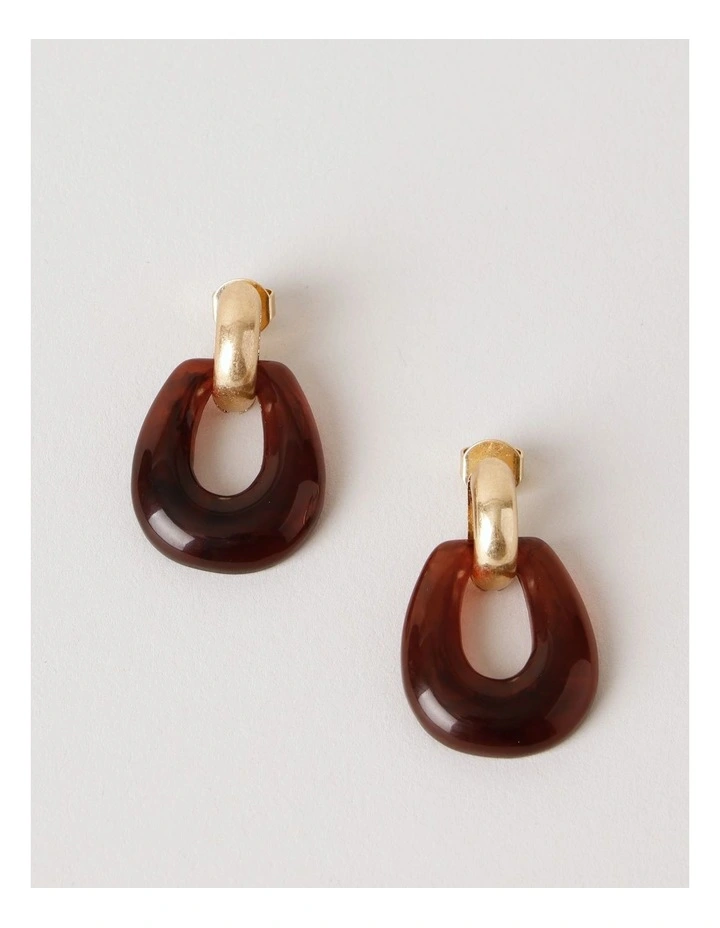 Hoop Earring in Red image 3