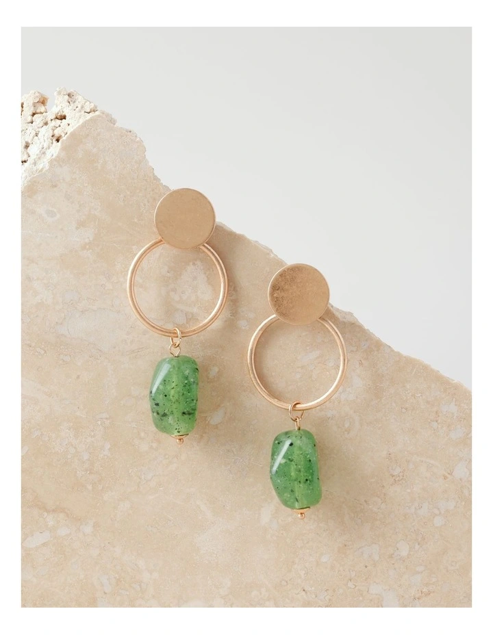 Drop Earring in Green image 1