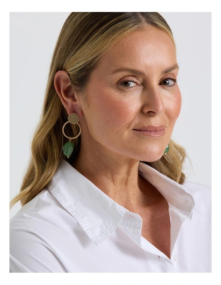 Drop Earring in Green image 2