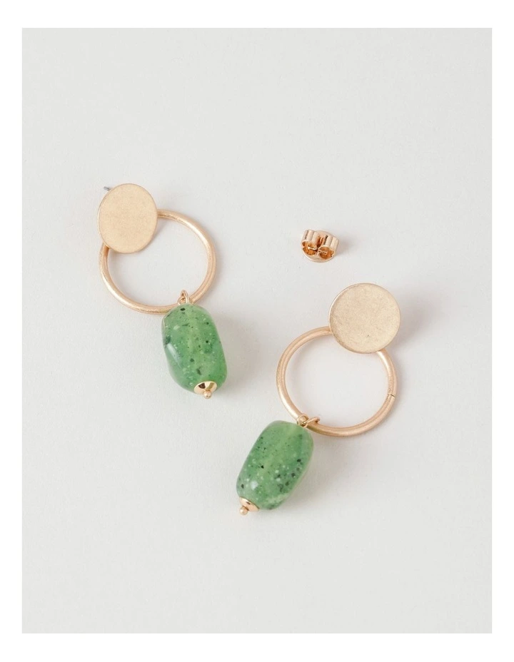 Drop Earring in Green image 3