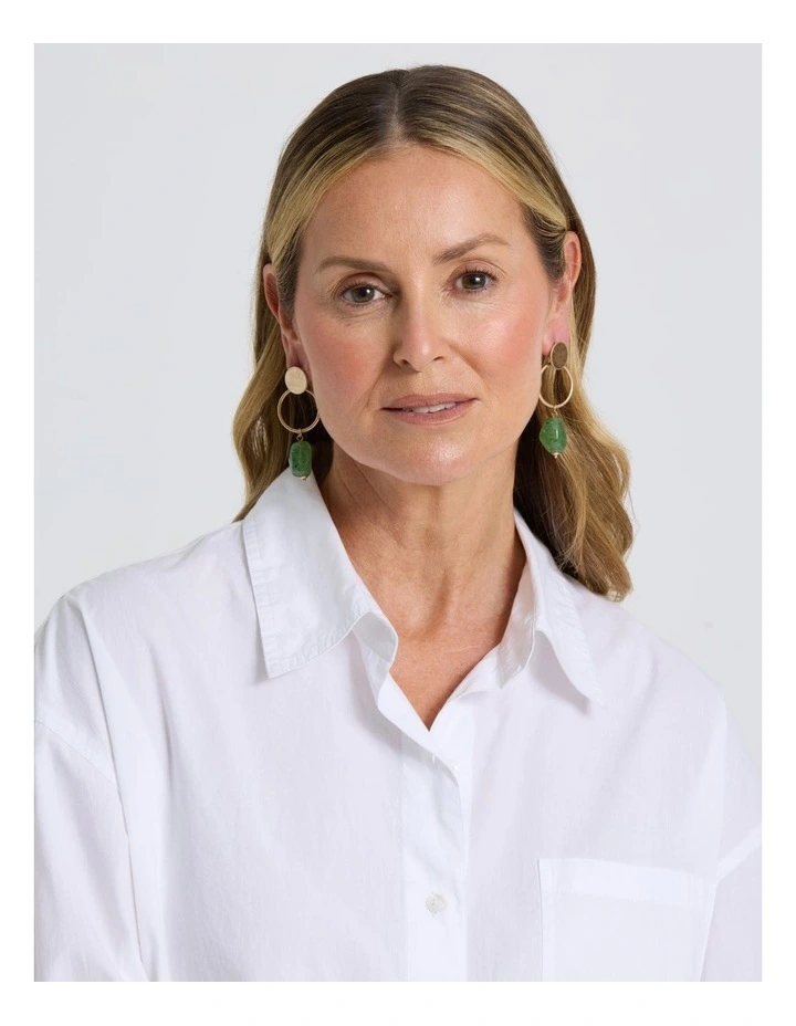 Drop Earring in Green image 4