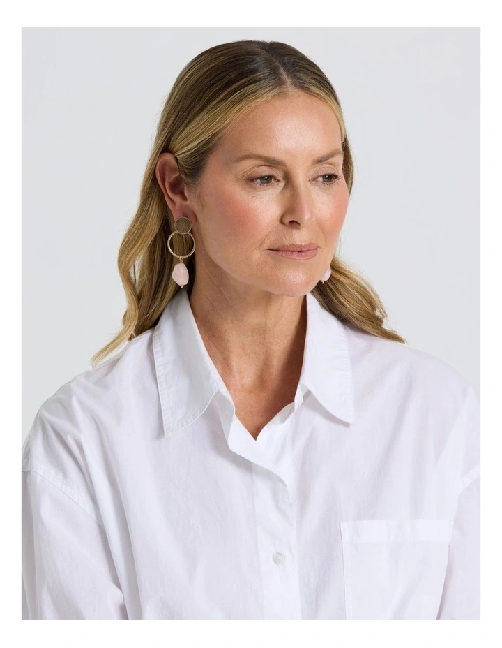 Drop Earring in Pink image 2