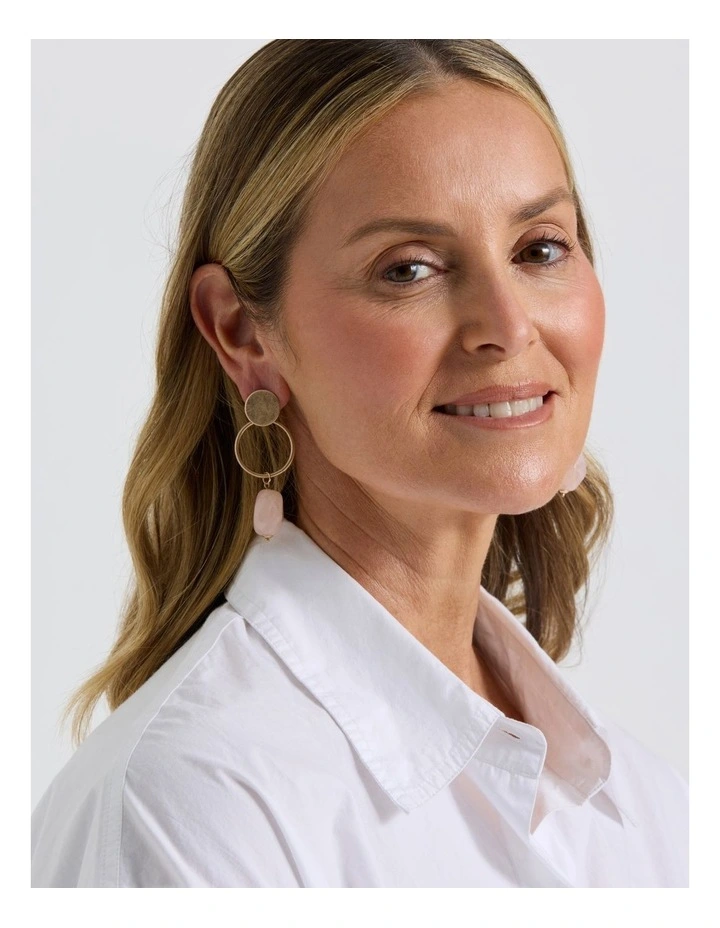 Drop Earring in Pink image 4