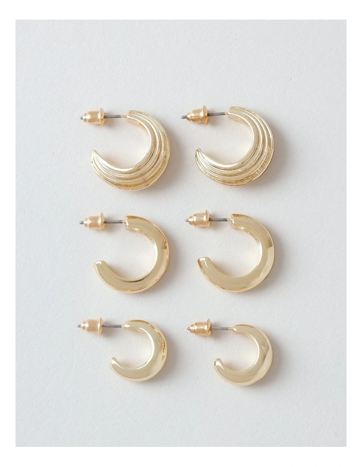 3PK Hoops in Gold image 1