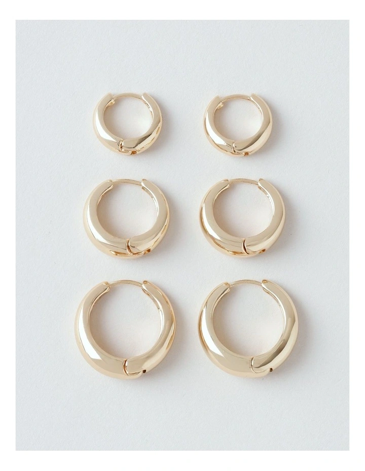 3PK Hoops in Gold image 1